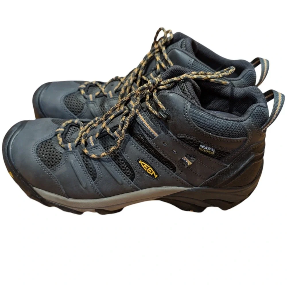 Keen‎ Utility Flint II Mid Waterproof Work Boots Mens 14D Grey Black 1018079D